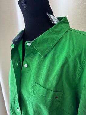 Tommy Hilfiger Women’s Green Button-Down Shirt